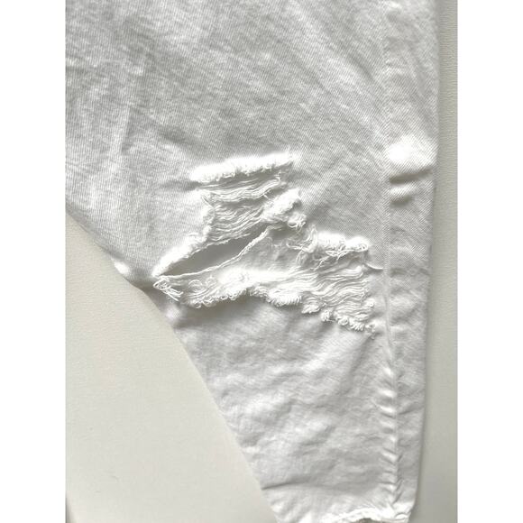 Agolde 90’s Mid Rise White distressed Denim Jeans Size 25 - Picture 4 of 12